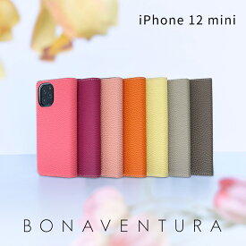 【BONAVENTURA公式】iPhone12Mini ケース iPhone12Miniケース スマホケース カバー 本革 レザー 手帳型 高級 ブランド BONAVENTURA ボナベンチュラ シュリンクレザー BODT12MN