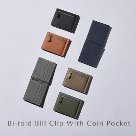 【BONAVENTURA公式】バイフォールド ビルクリップ コインケース付き 二つ折り財布 薄い財布 メンズ財布 薄い財布 本革 レザー 高級 ブランド BONAVENTURA ボナベンチュラ BWAT2C