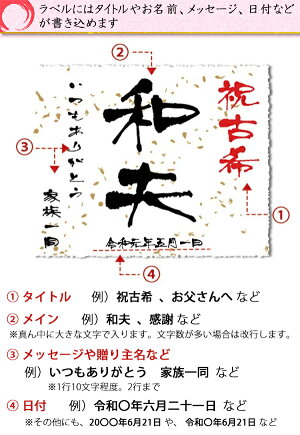 【あす楽対応】モンドセレクション5年連続金賞の老舗蔵千代菊<名入れラベル酒大吟醸祝い赤瓶金箔入り>【地酒日本酒還暦祝い父ギフトプレゼント名入れ贈り物還暦古希喜寿米寿のお祝いプレゼントにも人気】