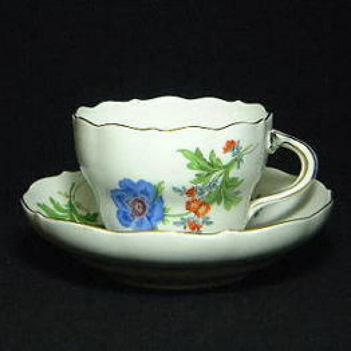 楽天市場】マイセン(Meissen) マルチカラー コーヒーC/S（二つ花）No 