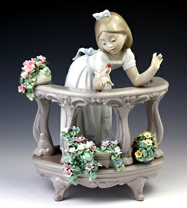 楽天市場】リヤドロ（Lladro リアドロ 陶器人形 置物） 花と少女 