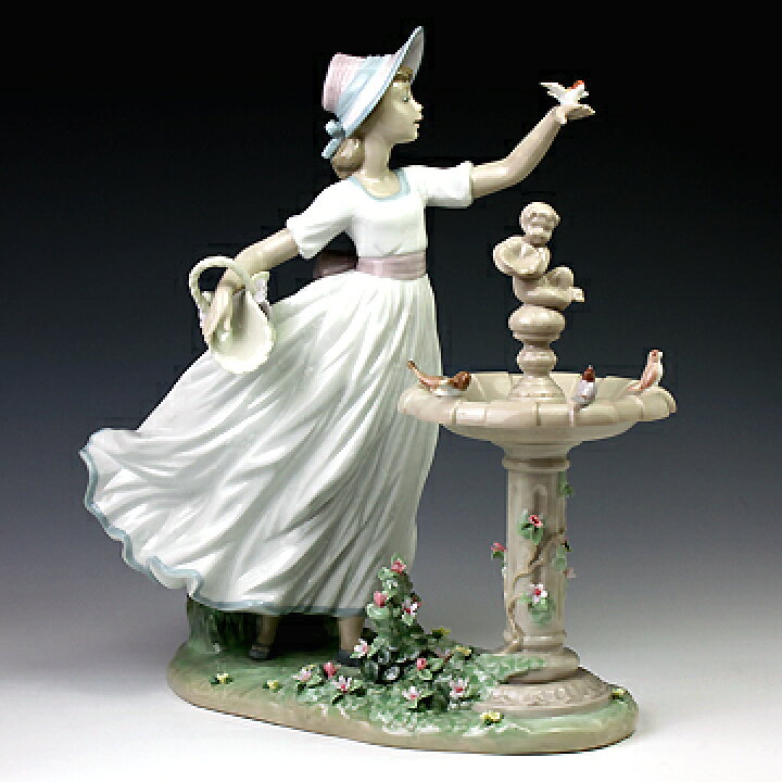 楽天市場】リヤドロ（Lladro リアドロ 陶器人形 置物） 少女 春を  