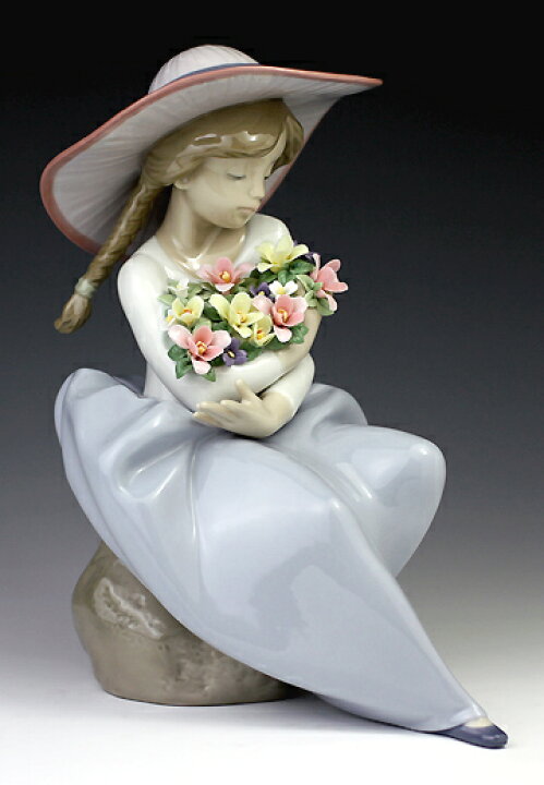 楽天市場】リヤドロ（Lladro リアドロ 陶器人形 置物） 花と少女 花の 