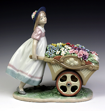 リヤドロ（Lladro リアドロ 陶器人形 置物） 花と少女 可愛いお花屋さん#ldr-6521 | ボンドストリート