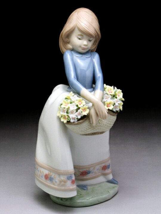 楽天市場】リヤドロ（Lladro リアドロ 陶器人形 置物） 花と少女 五月 