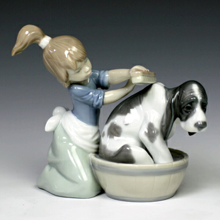 楽天市場】リヤドロ（Lladro リアドロ 陶器人形 置物） 犬と少女 