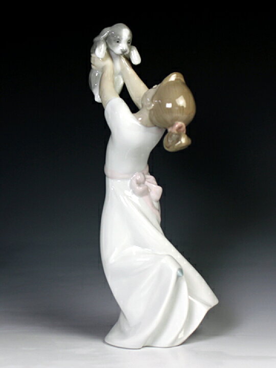 楽天市場】リヤドロ（Lladro リアドロ 陶器人形 置物） 犬と少女 