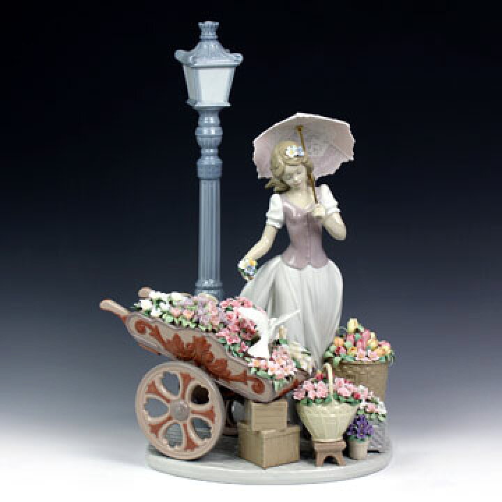 楽天市場】リヤドロ（Lladro リアドロ 陶器人形 置物） 花と少女 花の 