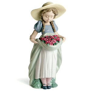 リヤドロ（Lladro リアドロ 陶器人形 置物） 花と少女 カーネーションをあなたに No.7229