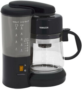 �R�P �R �[�q �[�� �[ �J �[ 650ml 5�t�p �h���b�v�� �A�C�X�R�[�q�[ �ȒP���� �ۉ��@�\ ���ʖڐ���t�� �R���p�N�g �u���b�N YCA-502(B)