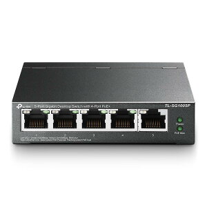 TP-Link �X�C�b�`���O�n�u �M�K 5�|�[�g PoE�n�u (4x PoE�Ή� �S�̍ő�56W) �A���}�l�[�W 5�N TL-SG1005P