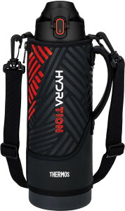 サーモス 水筒 真空断熱スポーツボトル 1.5L ブラックオレンジ 保冷専用 子供用 ポーチ付き 肩に優しいストラップ FJS-1500F BKOR