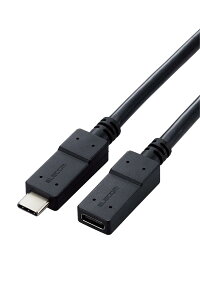 �G���R�� usb c �P�[�u�� ���� Type C �� Type C 5Gbps �[ �d �퉄�� USB Power Delivery�Ή� �u���b�N 1m USB3-ECC10BK