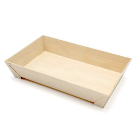 KAYU PACKAGE 長方形 RECTANGLE 木製 容器 Mサイズ 203x127x40mm 1パック 50個 （フタ別売）使い捨て
