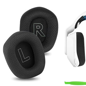 Geekria �C���[�p�b�h Comfort �݊��� �p�b�h ���W�N�[�� Logitech G733, G535, G335 �w�b�h�z���ɑΉ� �C���p�b�h/�C���[�N�b�V����/�C���[�J�b�v (���b�V���t�@�u���b�N/�u���b�N)