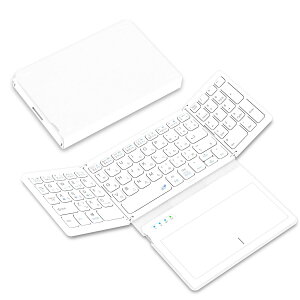 Omikamo �L�[�{�[�h ���C�����X �܂��ݎ� ��^�^�b�`�p�b�h�ƃe���L�[���� �L�[�{�[�h bluetooth ���{��z�� iPad �L�[�{�[�h �[�d�� ���� �L�[�{�[�h �É� iOS/Windows/Mac�Ή� mac �L�[�{�[�h ���^ 