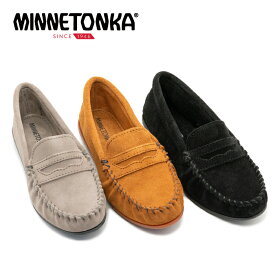 レディース 靴 ローファー MINNETONKA ミネトンカ PENNYMOC ペニーモック オールシーズン モカシン モックシューズスエード 207k 209k 202k 通勤 通学 ブラック グレー ブラウン