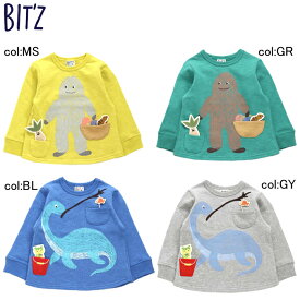 【30%off SALE】【BIT'Z ビッツ】B411043◇ネッシー＆イエティ/ビックフットPtギミックトレーナー！ユニークなモチーフがとてもかわいい！【ベビー＆キッズ服】〇100cmまでメール便可