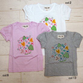 【50%off SALE】【CHIP TRIPチップトリップ】607-118☆肩ふんわりハートTシャツ♪【ベビー＆キッズ服】◎メール便可