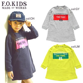 【60％off SALE】【F.O.KIDS エフオーキッズ】R117019◇スウェットリンクワンピース◇ロゴプリントがとってもオシャレなワンピース♪【ベビー＆キッズ服】〇80cmまでメール便可