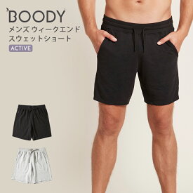 ブーディ/Boodyメンズ ウィークエンド スウェットショート[ショートパンツ/スウェット/パンツ/トレーニング/無地/男性/オーガニック/敏感肌/防臭/抗菌/静電気防止/通気性]