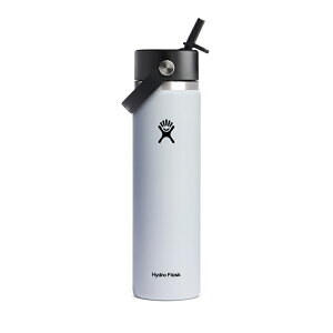 �n�C�h���t���X�N Hydro Flask 24 oz Wide Mouth Flex Straw �X�e�����X�{�g���i709ml�j[24�I���X ���C�h�}�E�X �t���b�N�X�X�g���[ �}�C�{�g�� �h�����N�{�g�� ���� ������ �ۉ� �ۗ� �M�t�g �X�g���[�t