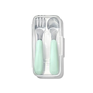 オクソートット/OXO Tot ケース付フォーク&スプーンセット[オクソートット/オクソー/オクソ/oxo/キッズ用カトラリーセット/子ども用スプーン/子ども用フォーク/ベビー用スプーンフォーク/ケ