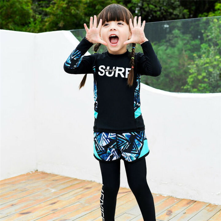楽天市場】キッズ 水着 子供ラッシュガード フィットネス 女の子  