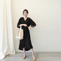 楽天市場 韓国 ワンピース 白ワンピース マキシワンピース カジュアルワンピース レディース シフォンワンピース レディースファッション ワンピ Aライン 無地ワンピース おしゃれ ワンピース 激安 セール ボニール