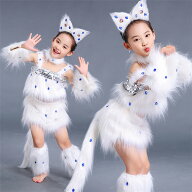 【即納】ハロウィン 衣装 子供 猫 コスプレ 6点セット 白猫 しっぽ カチューシャ 変装 なりきり 動物 コ…