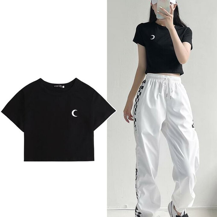 楽天市場 大人 ダンス衣装 トップス Tシャツ へそ出し セクシー 刺繡 レディース ヒップホップ ダンス衣装 K Pop 韓国 原宿系 ジャズ衣装 ダンスウェア 2種類選び Jazz おしゃれ トップス 練習着 ボニール