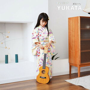 子供 浴衣 キッズ 浴衣セット 女の子 ガールズ YUKATA 花火大会 ドレス 浴衣 作り帯 結び イエロー 可愛い浴衣 子供用 簡単着付け 櫻 夏祭り ハロウィン コスプレゆかた 夏ファッション ダンス