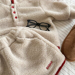 韓国子供服 セットアップ ボア キッズ アウター ショートパンツ もこもこ 男の子 女の子 兄妹ペア 姉弟お揃い 秋冬 可愛い 裏フリース おしゃれ カジュアル ナチュラル 保育園 幼稚園 通園