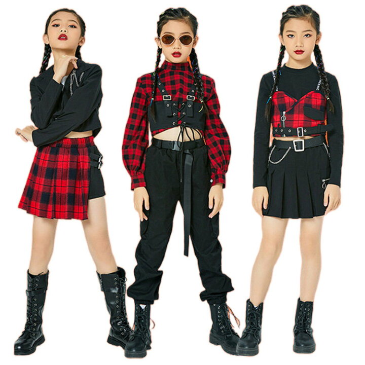 楽天市場 韓国 ダンス衣装 チアガール スカート へそ出し K Pop チェック柄 チーム セットアップ ヒップホップ 女の子 ファッション オシャレ 上下 ジャズ 舞台 韓国 ダンスウェア 演出服 おしゃれ ステージ ボニール