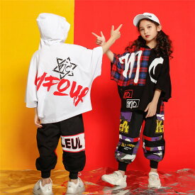 キッズダンス衣装 パーカー トップス シャツ チェック柄 ダンス衣装 ヒップホップ 女の子 男の子 子供 HIPHOP ガールズ ストリート系 ダンスウェア 演出会 発表会 原宿系 120/130/140/150/160/170/180