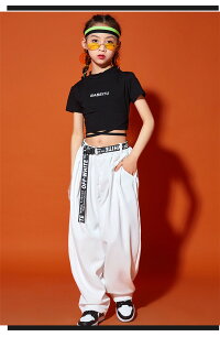 韓国子供服ダンス衣装セットアップヒップホップキッズ上下セットダンス衣装半袖tシャツトップスダンスジュニアキッズパンツダンススウェットジャージHIPHOPレッスン着B系原宿ファッション