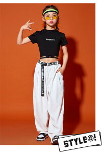 韓国子供服ダンス衣装セットアップヒップホップキッズ上下セットダンス衣装半袖tシャツトップスダンスジュニアキッズパンツダンススウェットジャージHIPHOPレッスン着B系原宿ファッション