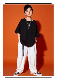 韓国子供服ダンス衣装セットアップヒップホップキッズ上下セットダンス衣装半袖tシャツトップスダンスジュニアキッズパンツダンススウェットジャージHIPHOPレッスン着B系原宿ファッション