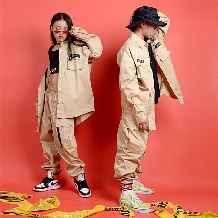楽天市場】短納期 キッズダンス衣装 セットアップ シャツ ロングパンツ 
