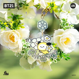 【：50%OFF SALE：】ソロモン商事【BT21 minini Happy Flower アクリルキーリング BT21_HFK_M】ACRYLIC KEYRING アクリルキーリング アクリルキーホルダー アクキー チャーム KOYA RJ SHOOKY MANG CHIMMY TATA COOKY