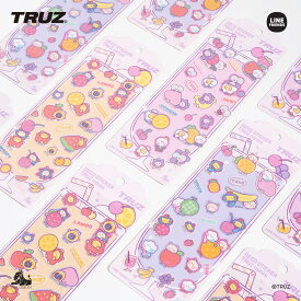 【：30%OFF SALE：】ソロモン商事 【TRUZ minini デコステッカーver.2】DECO STICKER MIXED FRUIT JUICE ver. デコシール CHILLI ROMY YOCHI BONBON LAWOO HIKUN SOM RURU WOOPY PODONG チリ ロミー ヨチ ボンボン ラウ ヒークン ソム ルル ウーピー ポドン