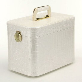 トレンケース 33cm パールクロコ縦型 ホワイト化粧箱
