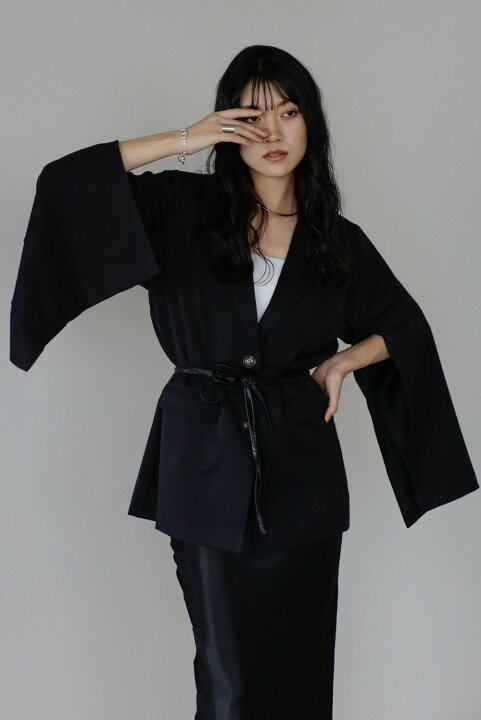 楽天市場】sleeve slit jacket with belt / ベルト付き袖スリット 