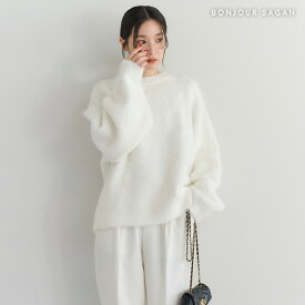 ＼マラソン限定！5000円以上購入で15％OFFクーポンで5517円／アルパカタッチチュニックニット