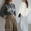 ＼マラソンラストゲリラ！6000円以上で20％OFFクーポン11日1:59まで！／BERKELEYロゴ前後2WAYニットカーディガン 88-005046 【一部予約/12月中旬】