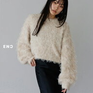 ＼9月ラストセール秋物60％OFFクーポンで2816円！30日23:59まで／ENC エンク teddybear shaggy cropped p…