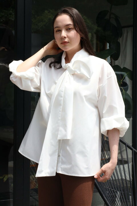 楽天市場】broadcloth ribbon shirt / ブロードボウタイシャツ 88 