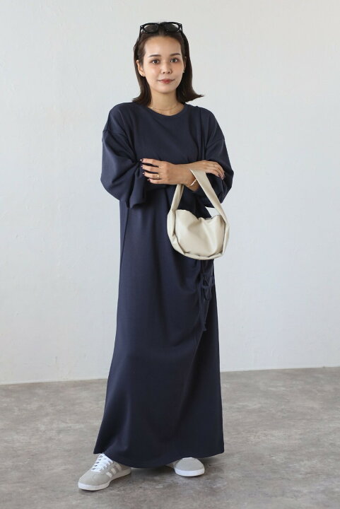 楽天市場】ドロストギャザー裏毛ワンピース 88-004400 : BONJOUR SAGAN 