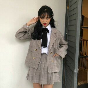 即納 韓国 制服 卒業式 スーツ 女の子 卒服 女子 小学生 165 160 4点セット 入学式 スーツ 子供服 フォーマル ピアノ発表会 チェック柄 ブレザー スカート ジャケット 白 ブラウス 大きいサイズ