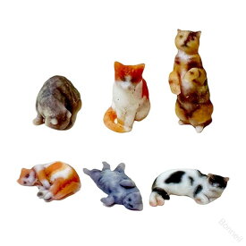 猫フィギュアモデル ミニ猫フィギュア 3ピース 1/64スケール かわいい リアル 樹脂製 子猫 妖精の庭 アクセサリー用 小道具 シーン フィギュア 模型 ミニチュア 動物 インテリア プレゼン